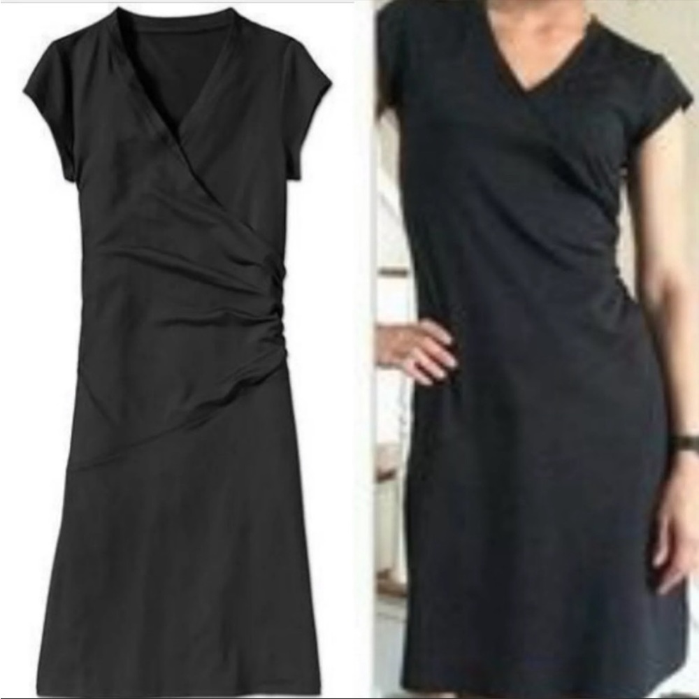 Athleta draped faux wrap nectar stretchy dress women’s size XL - Picture 1 of 10